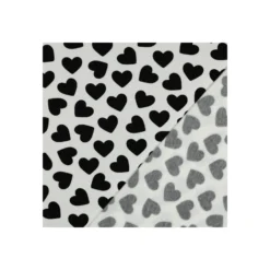 Tissu sweat Poppy Coeurs - blanc