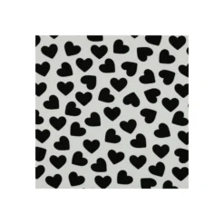 Tissu sweat Poppy Coeurs - blanc