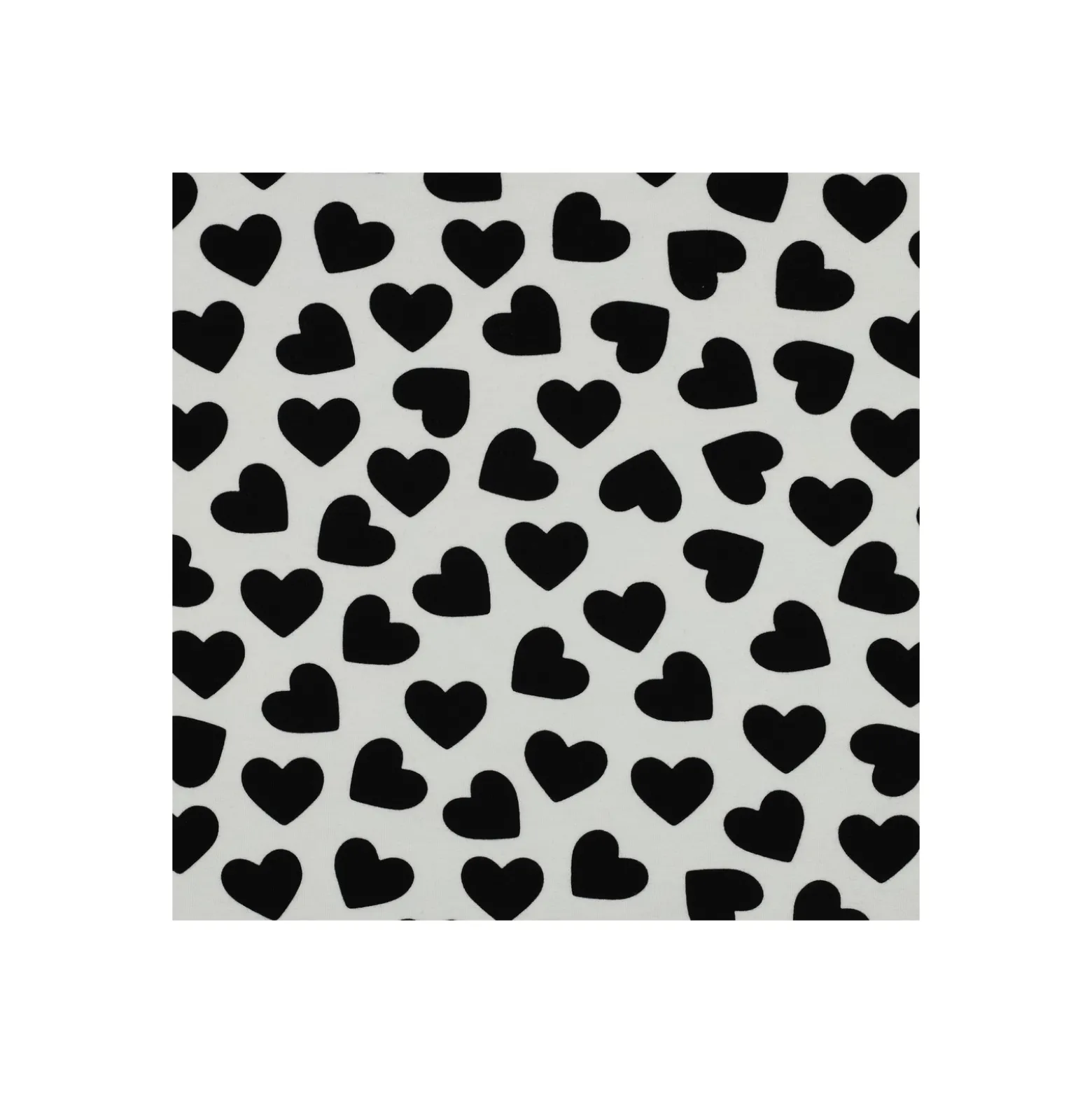 Tissu sweat Poppy Coeurs - blanc