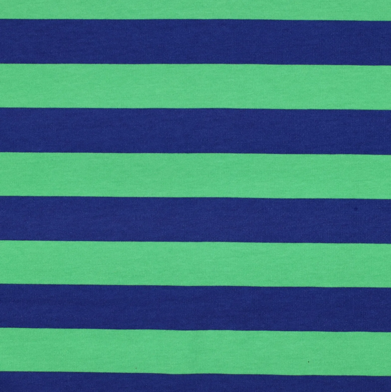 Tissu sweat Poppy Stripes - vert / bleu