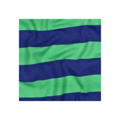 Tissu sweat Poppy Stripes - vert / bleu