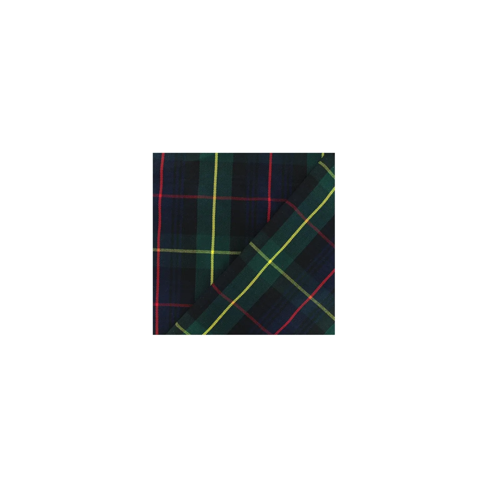Tissu tartan écossais Lochaber - marine/vert