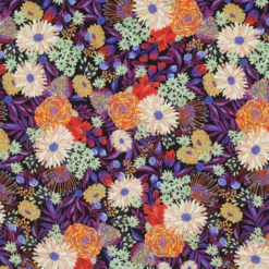 Tissu TENCEL™ Fleurion - noir