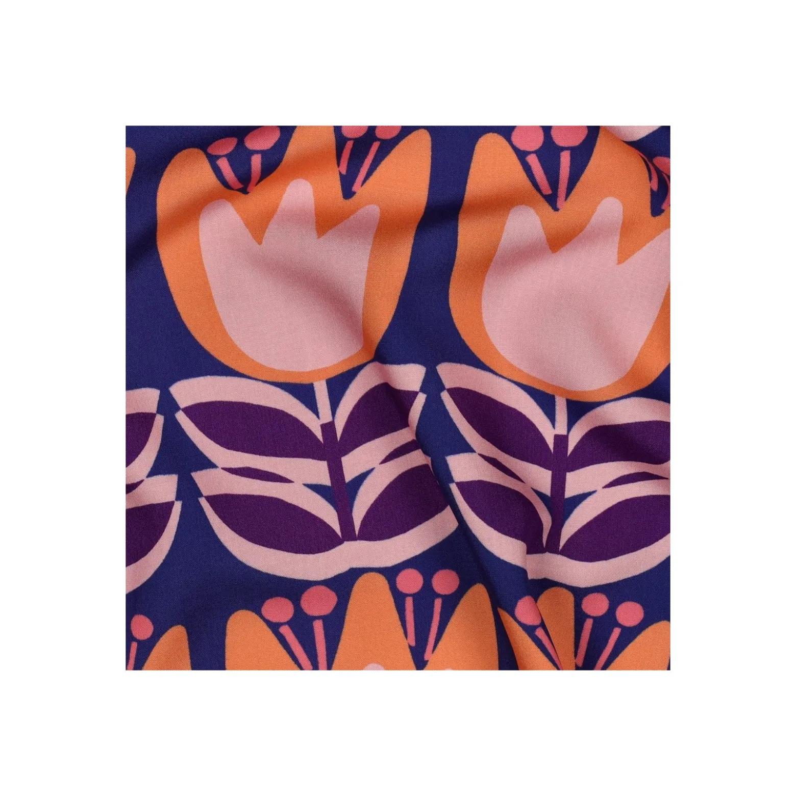 Tissu TENCEL™ Pommé fabrics Tulipe - bleu