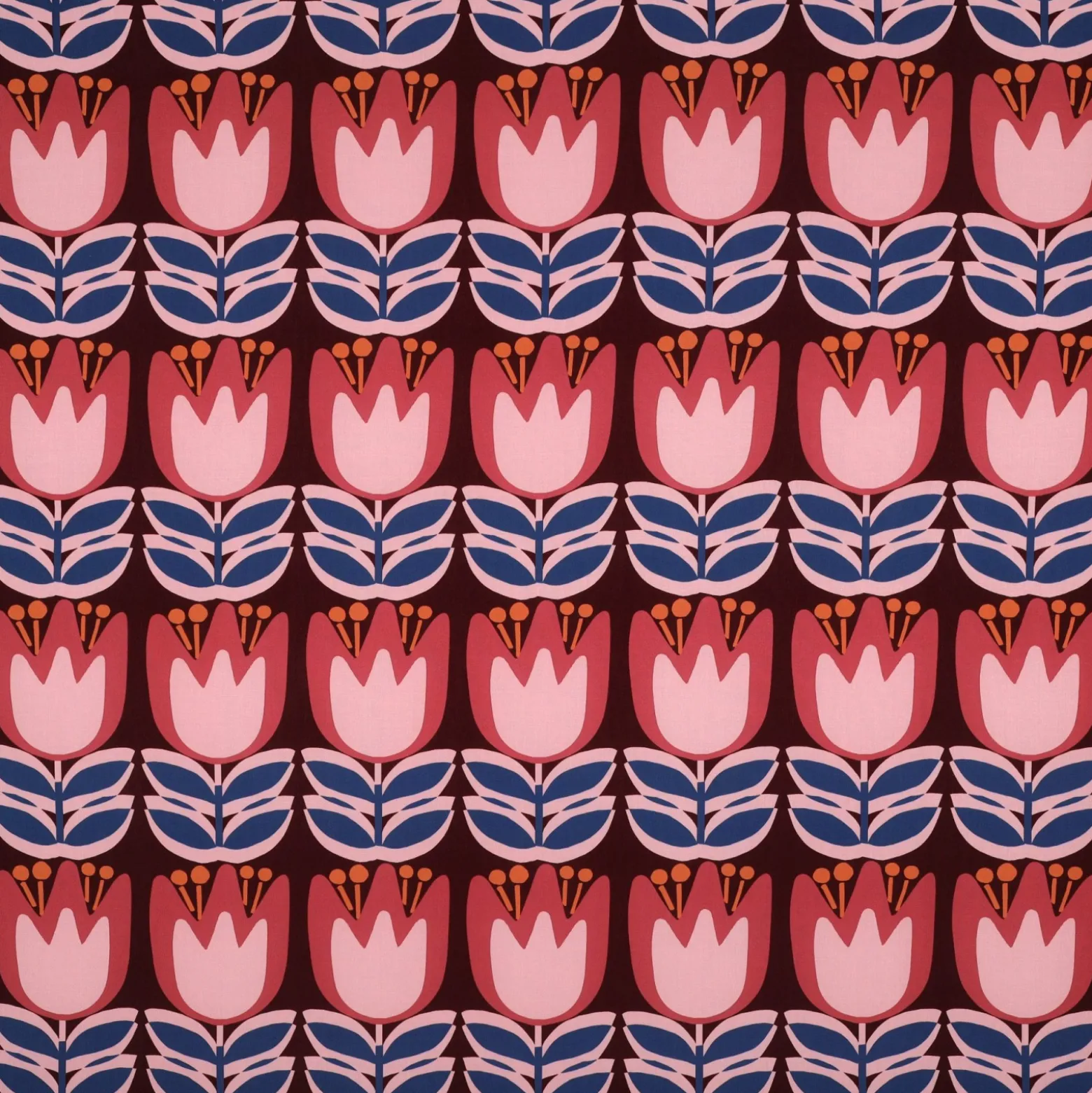 Tissu TENCEL™ Pommé fabrics Tulipe - bordeaux
