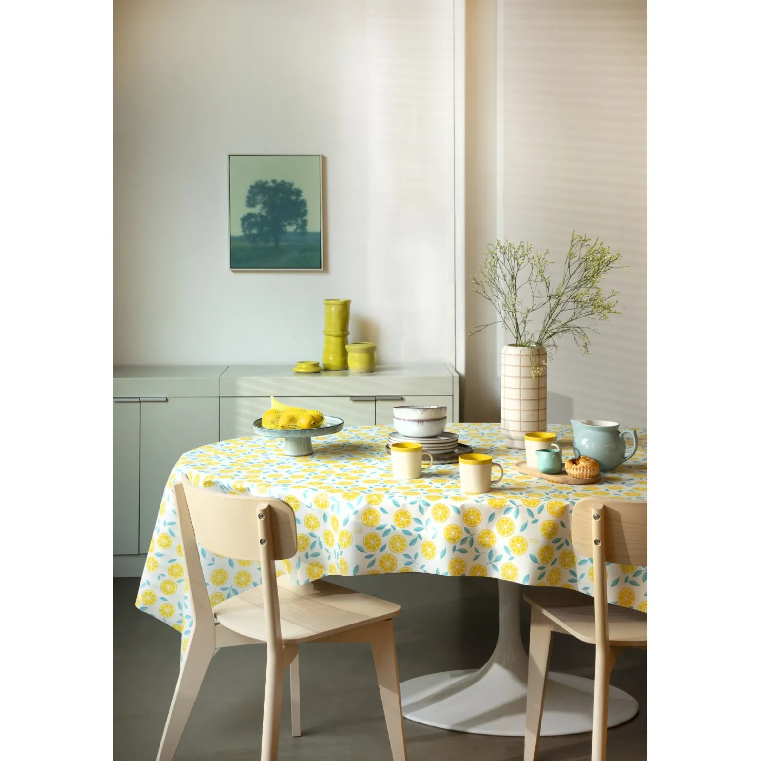 Tissu toile cirée Captain Cook Slice me up - orange
