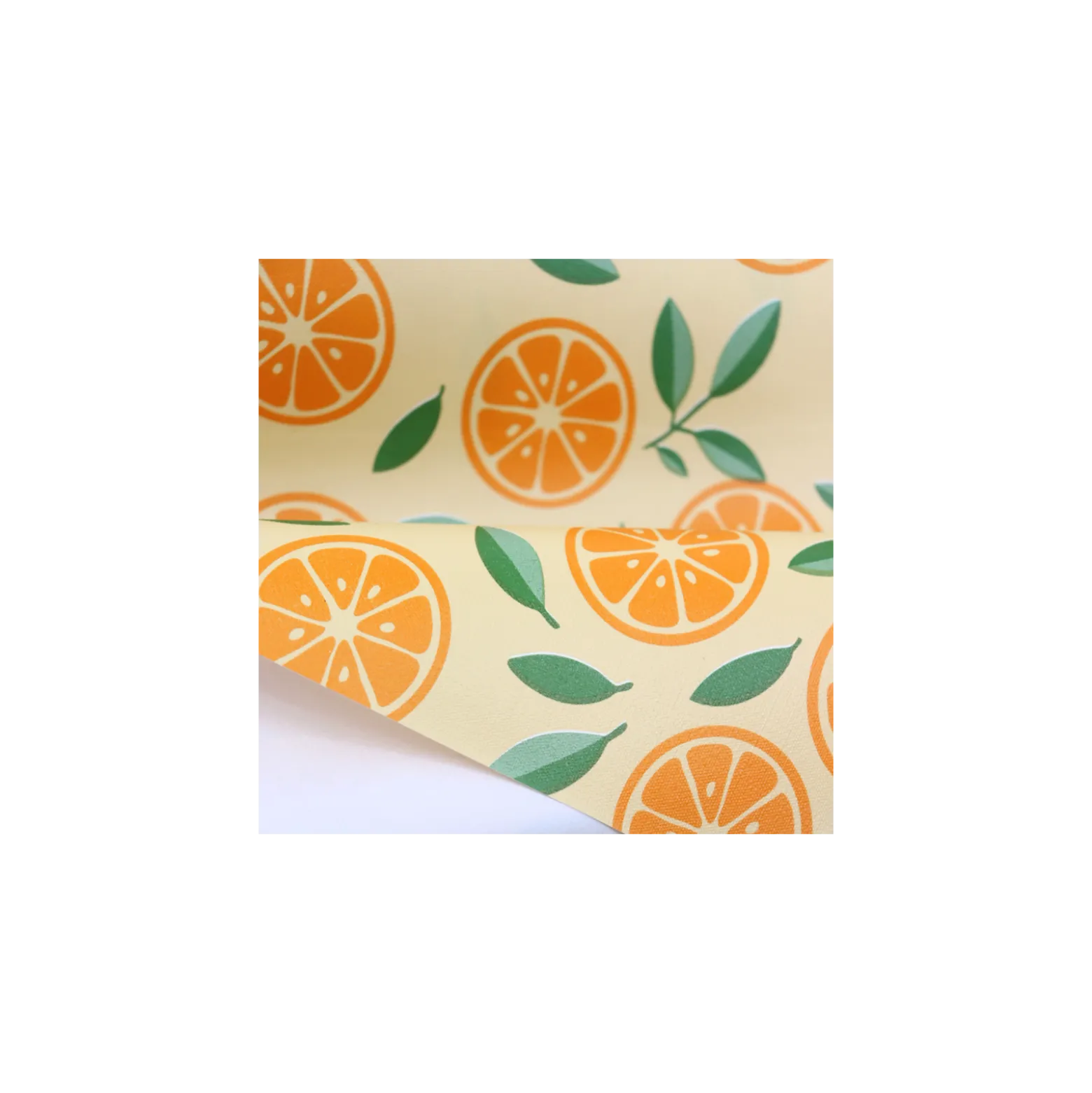 Tissu toile cirée Captain Cook Slice me up - orange