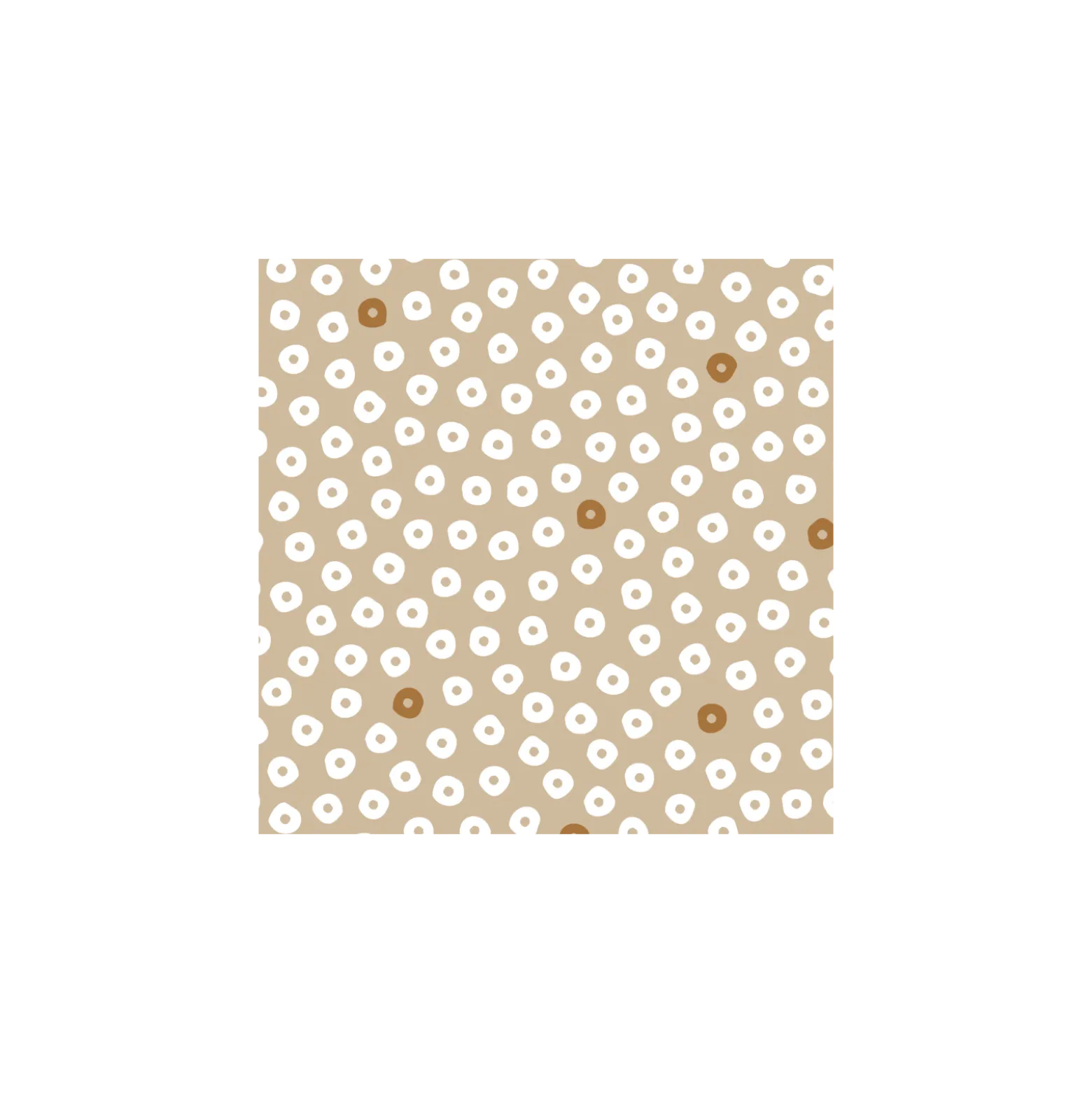 Tissu toile cirée Captain Cook Dotti - beige