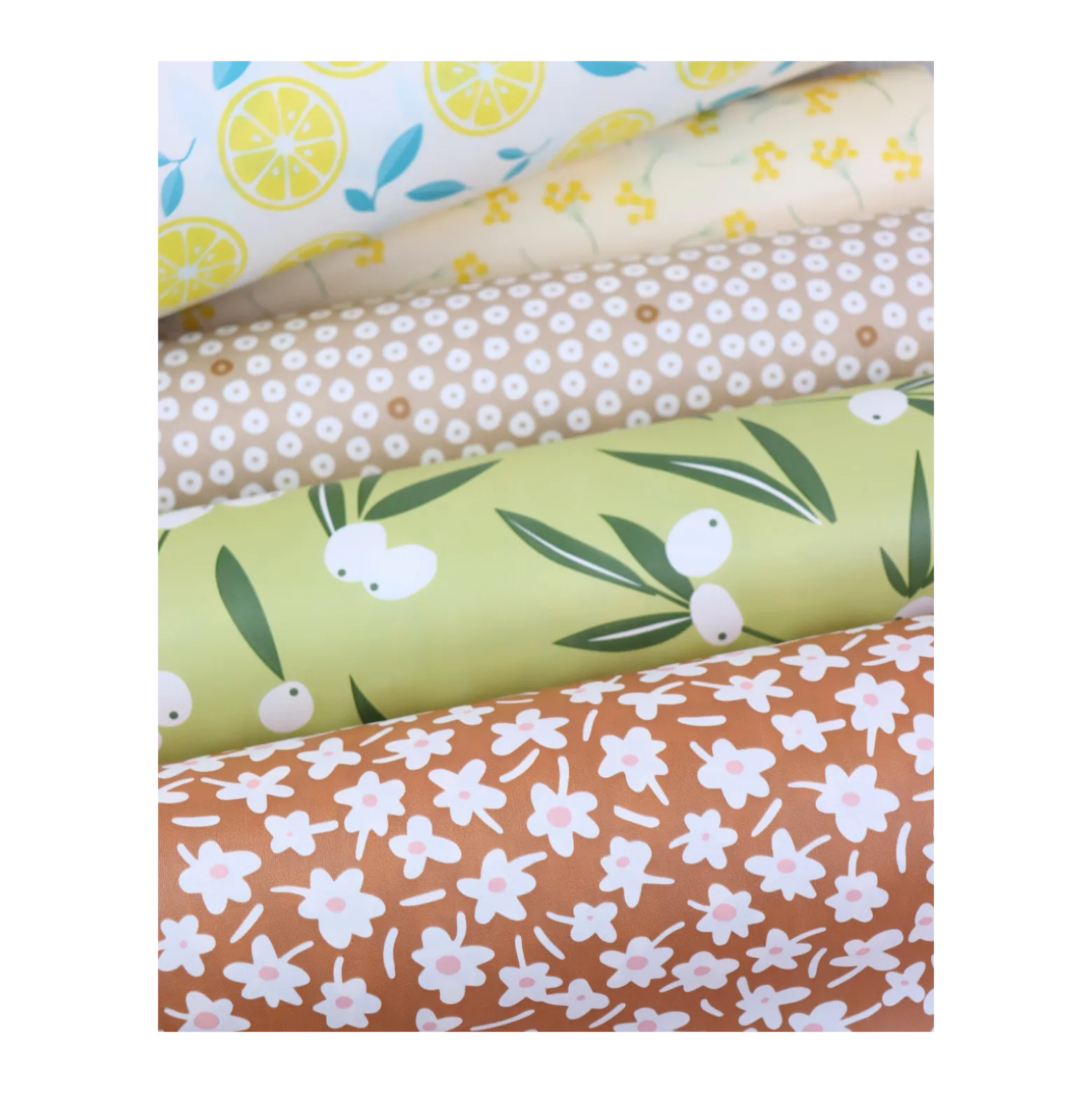Tissu toile cirée Captain Cook Dotti - beige