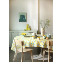 Tissu toile cirée Captain Cook Slice me up - blanc