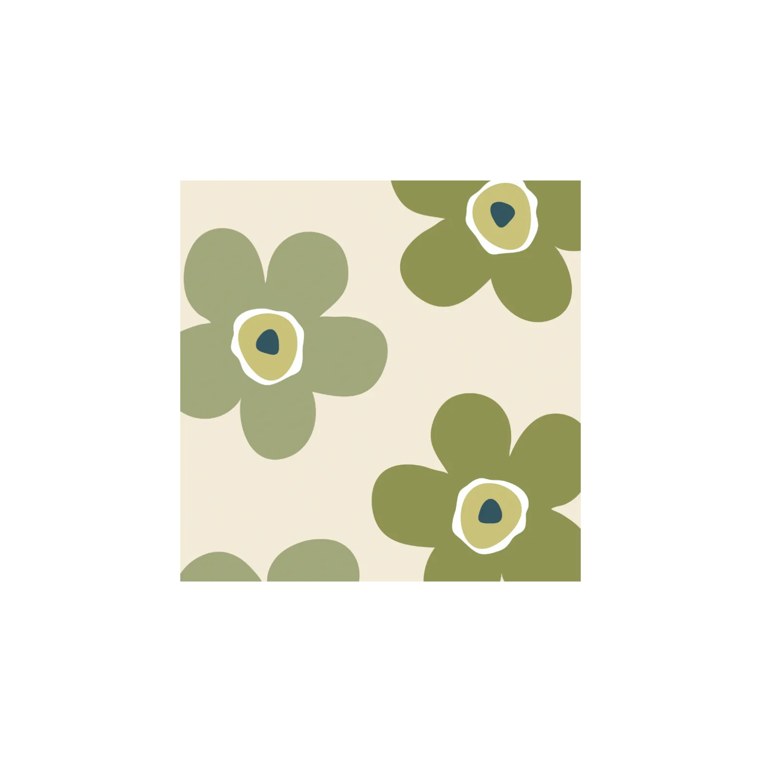 Tissu toile cirée Lola Florabella - vert