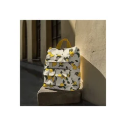 Tissu toile de coton aspect lin enduit Citron - naturel