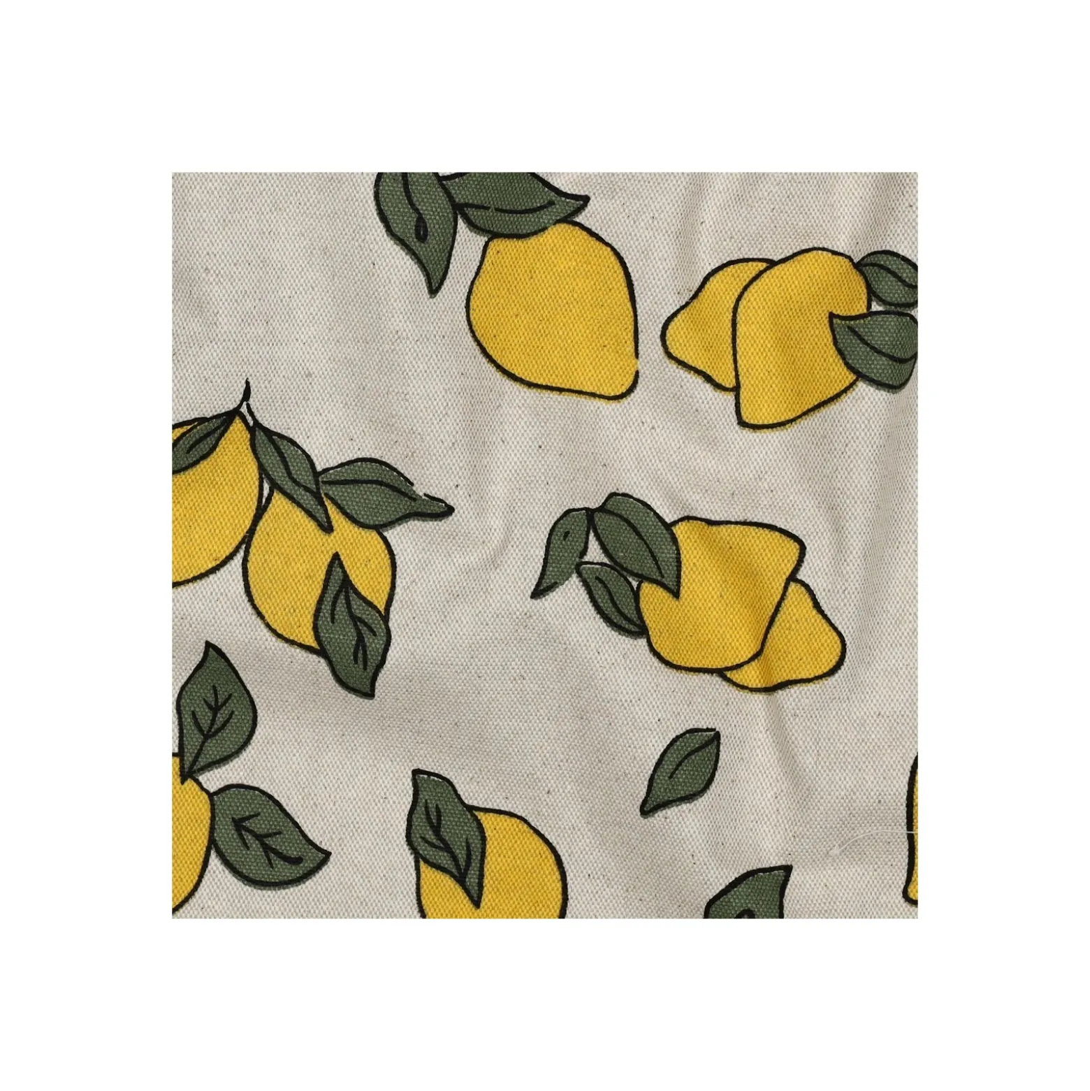 Tissu toile de coton aspect lin enduit Citron - naturel