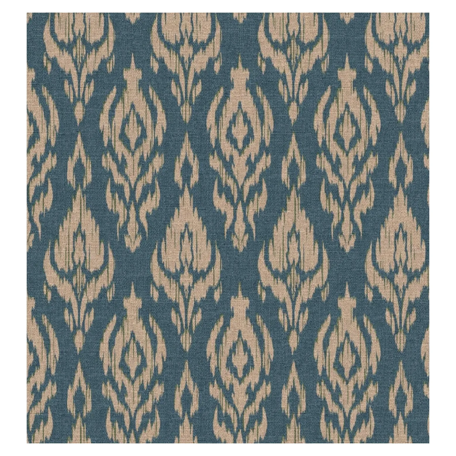 Tissu toile de coton demi natté Basuk - bleu