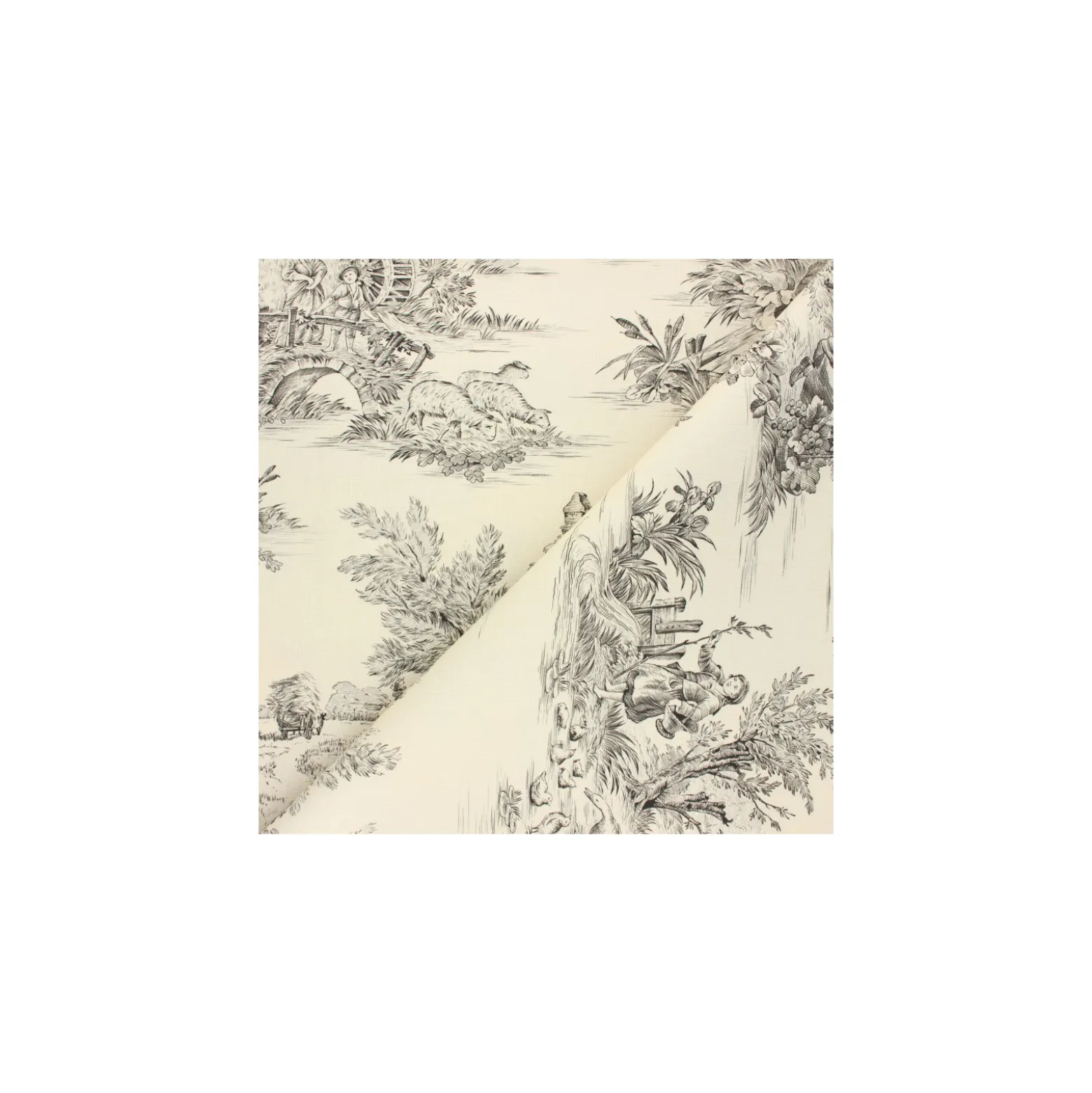 Tissu toile de Jouy Pastorale