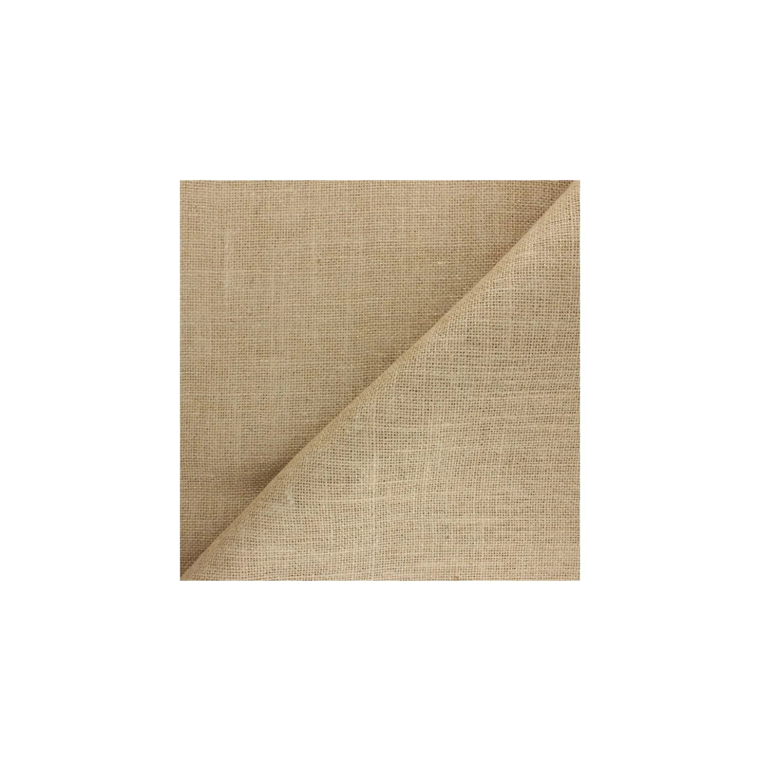 Tissu toile de jute lurex - naturel