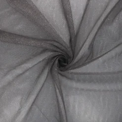 Tissu tulle souple pailleté Fantasy - gris foncé - Coupons : 20cm, 40cm