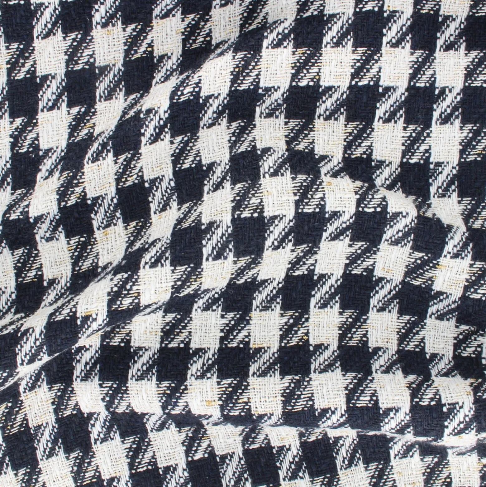 Tissu tweed lurex à carreaux