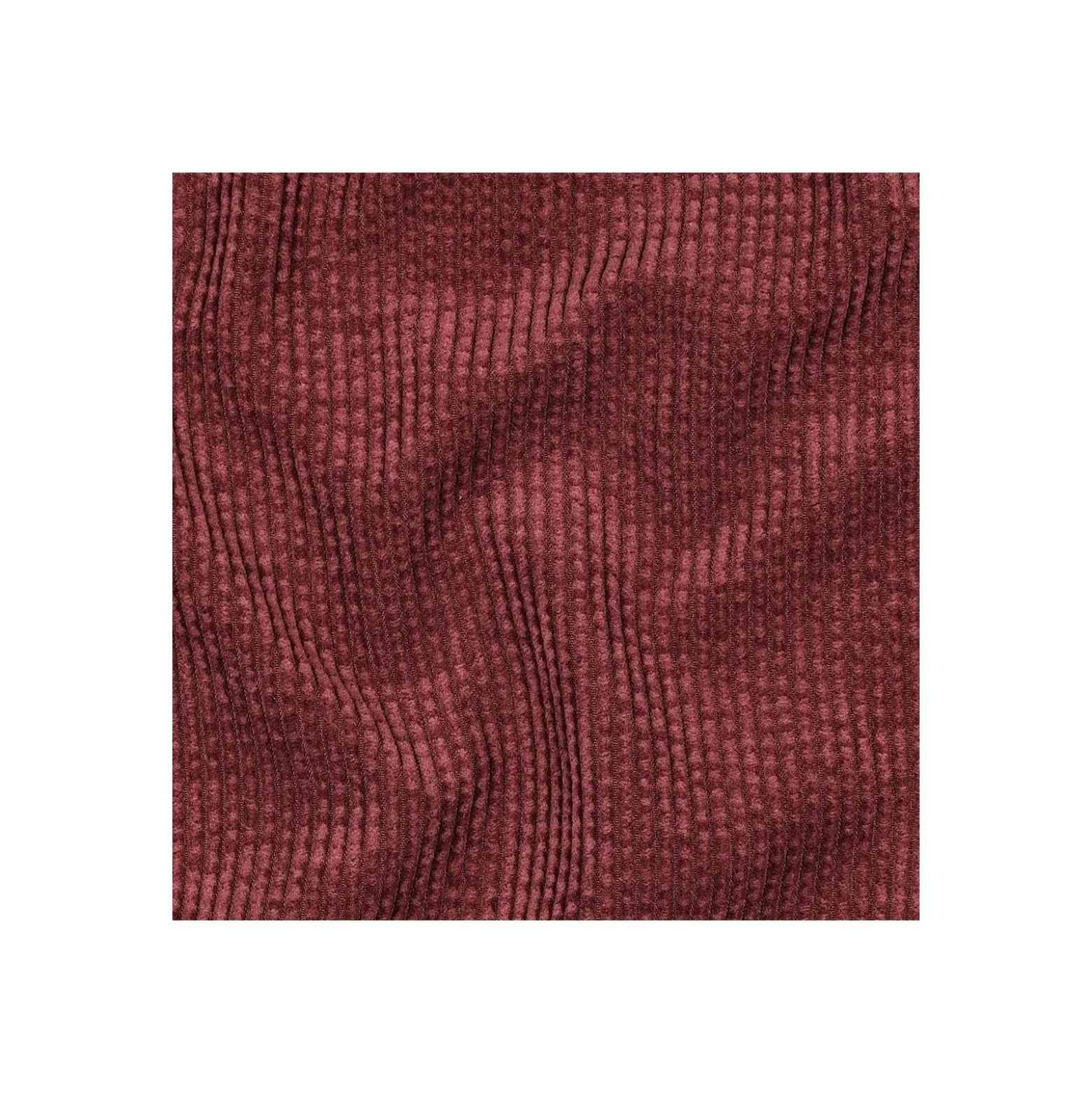Tissu velours côtelé envers fourrure Trucker - bordeaux