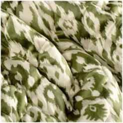 Tissu velours matelassé Abstrait - vert kaki