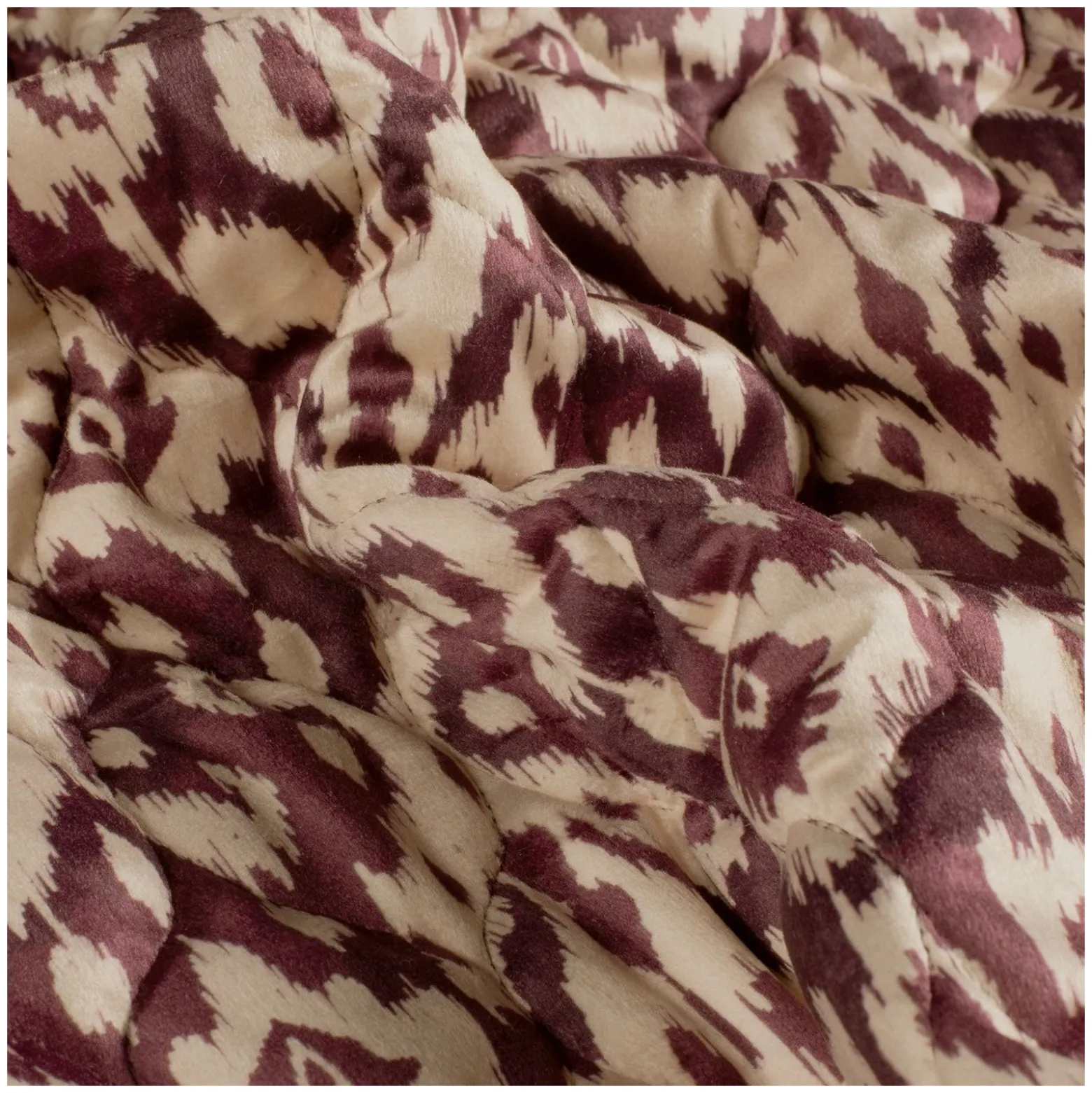 Tissu velours matelassé Abstrait - bordeaux