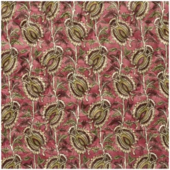 Tissu velours matelassé Cachemire - rose