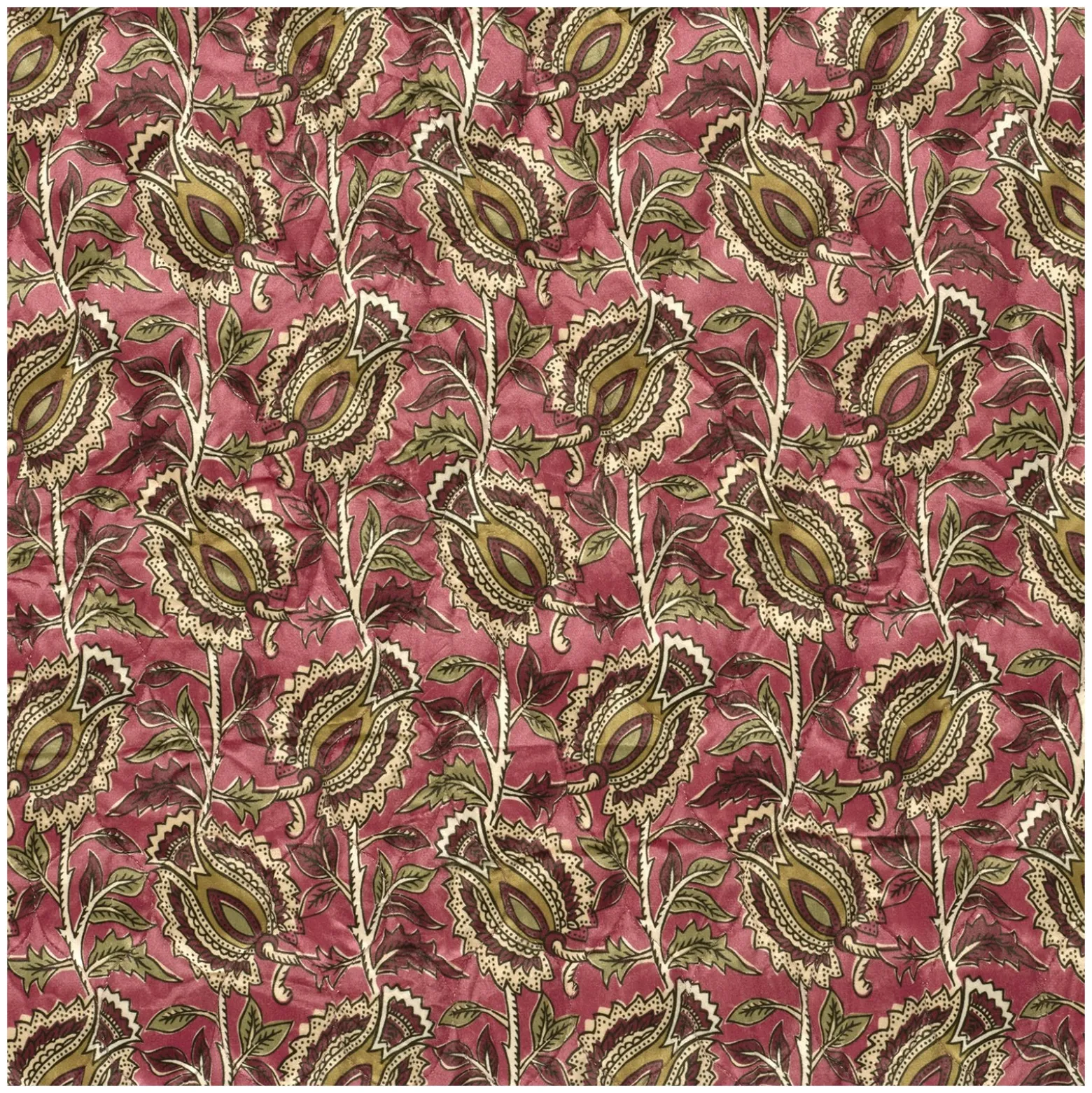 Tissu velours matelassé Cachemire - rose