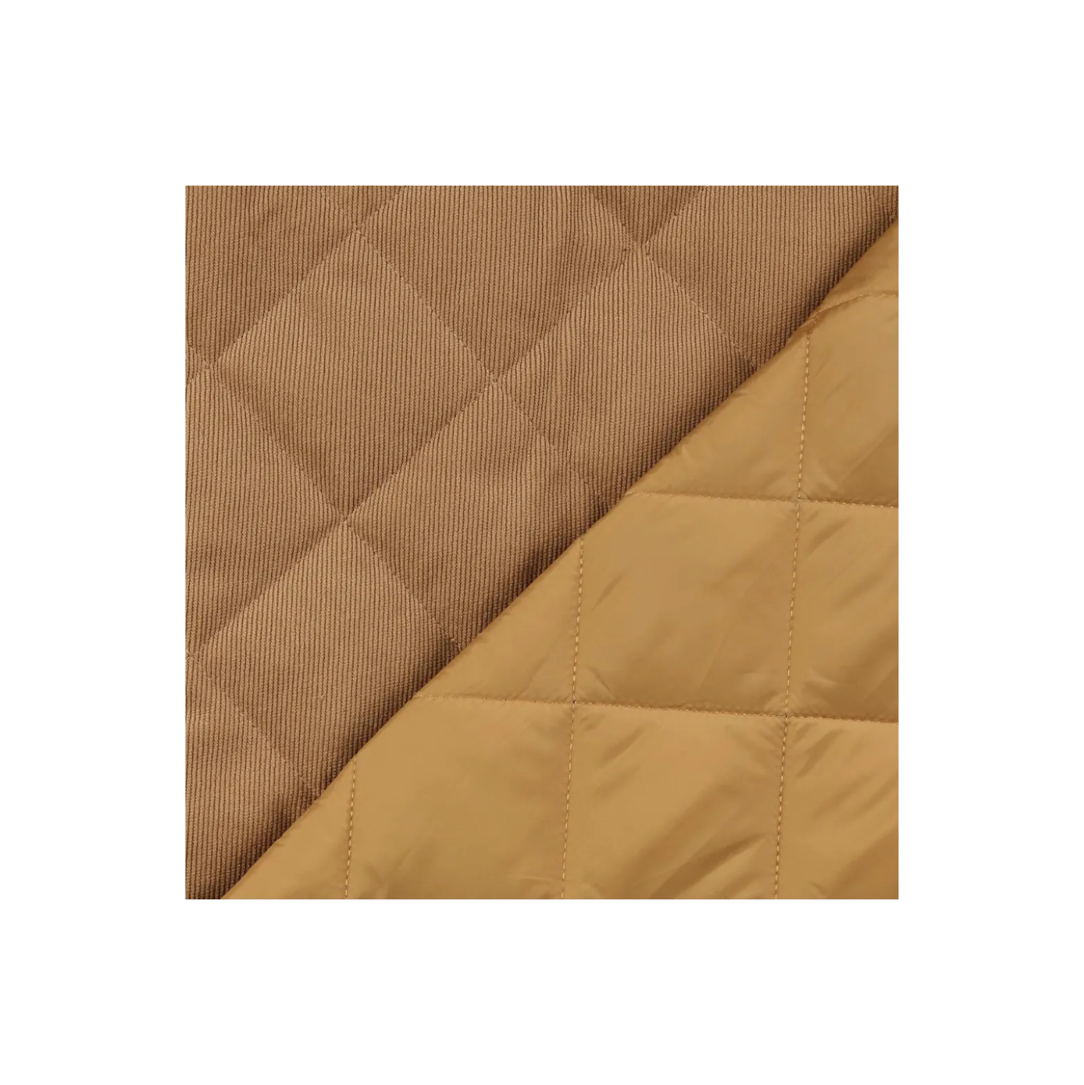 Tissu velours milleraies matelassé déperlant - sable