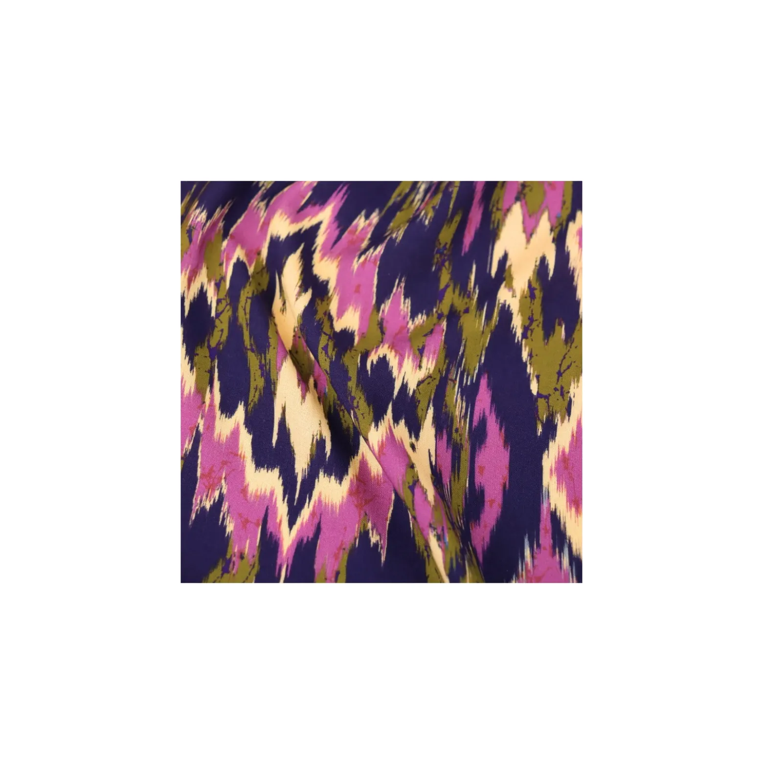 Tissu viscose Abstract ethnic - violet