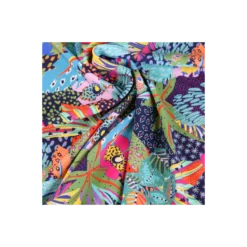 Tissu viscose Jumanji - bleu
