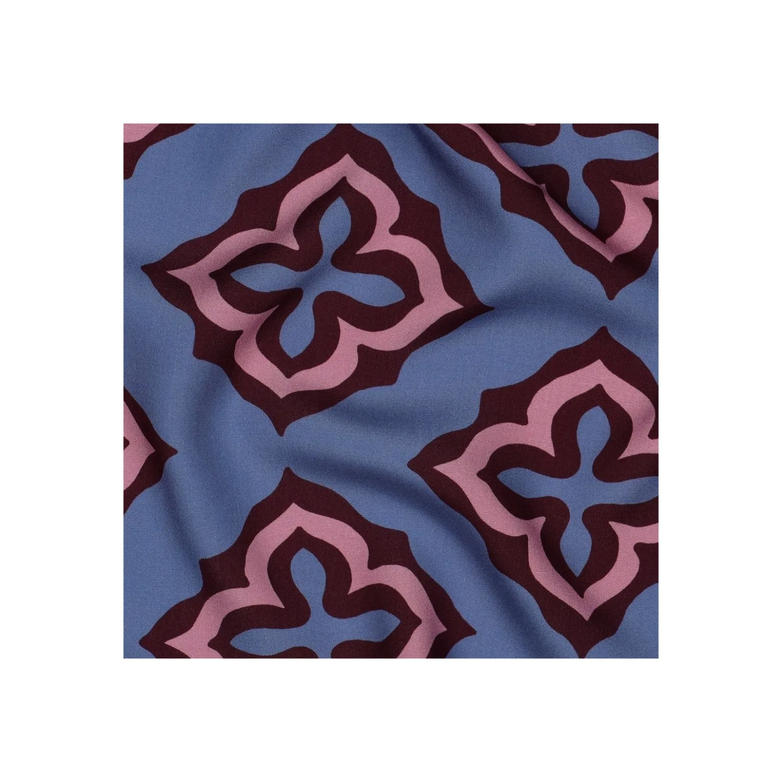 Tissu viscose Pommé fabrics Kalya - bleu