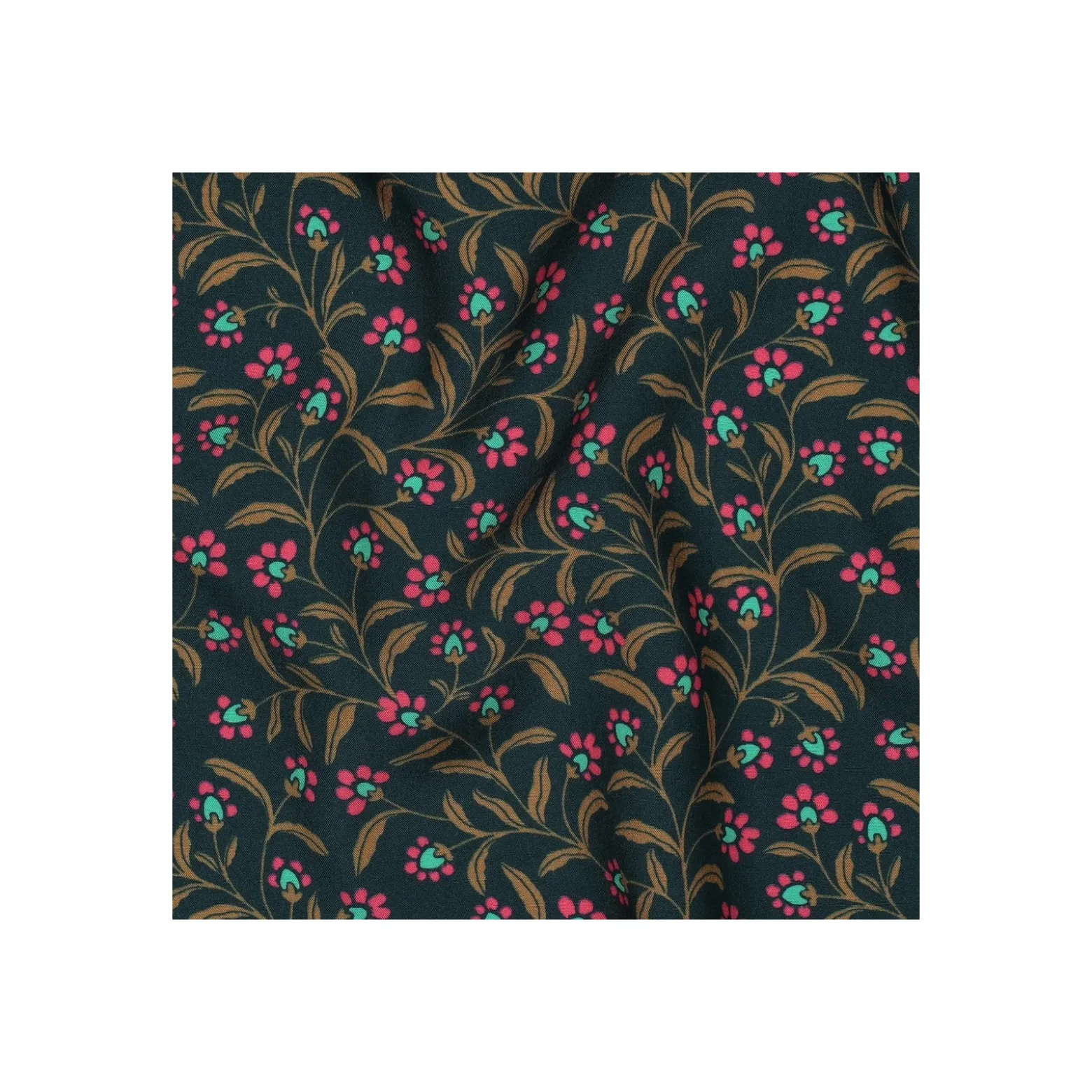 Tissu viscose Pommé fabrics Vinolia - vert foncé