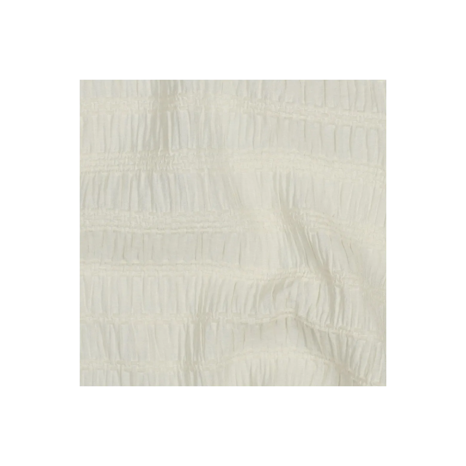 Tissu viscose smocké - écru