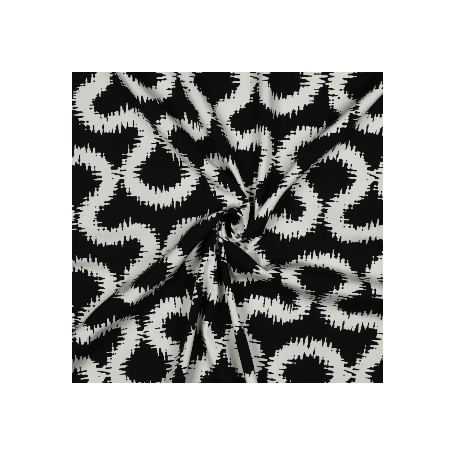 Tissu viscose stretch Pommé fabrics Twist - noir
