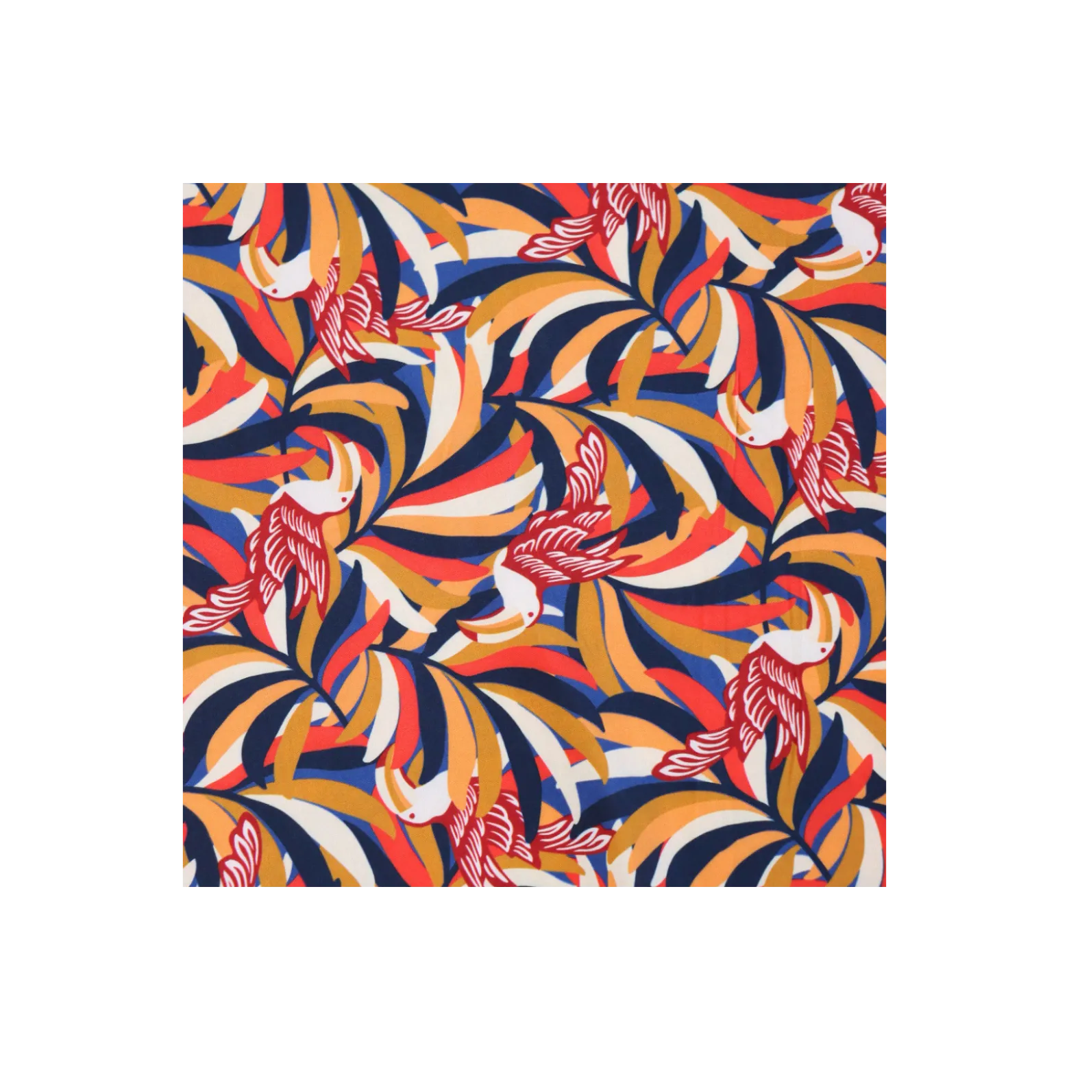 Tissu viscose Toucan - bleu marine