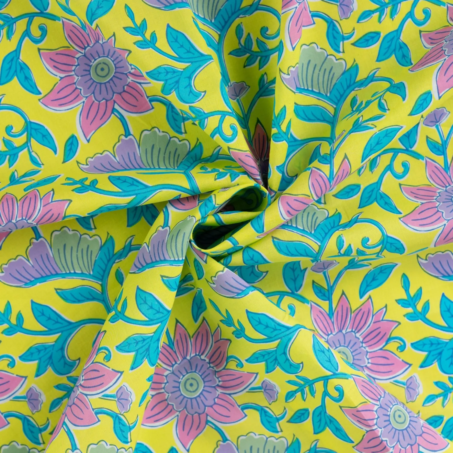 Tissu voile de coton Kalyani - jaune