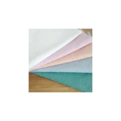 Tissu voile de coton Plumetis Bianca