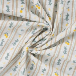 Tissu voile de coton plumetis Citronnade - écru