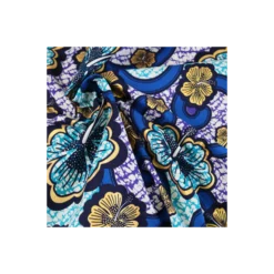 Tissu wax pailleté Bamako - bleu