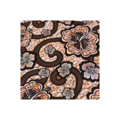 Tissu wax pailleté Bamako - marron