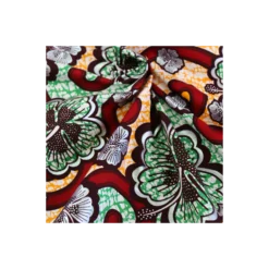 Tissu wax pailleté Bamako - rouge