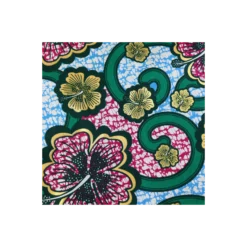 Tissu wax pailleté Bamako - vert