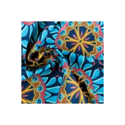 Tissu wax pailleté Bamori - bleu