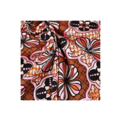 Tissu wax pailleté Dakar - marron