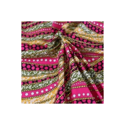 Tissu wax pailleté Nubia - rose