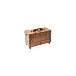 Travailleuse à tiroir en bois marron - 3 étages