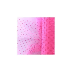 Tulle floqué small dot rose/rose