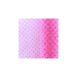 Tulle floqué small dot rose/rose