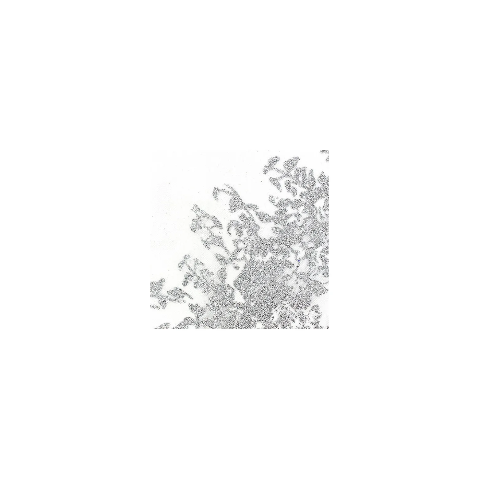 Tulle Floral pailletté argent x 15cm