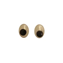 Yeux mobiles à coller ovale (la paire)